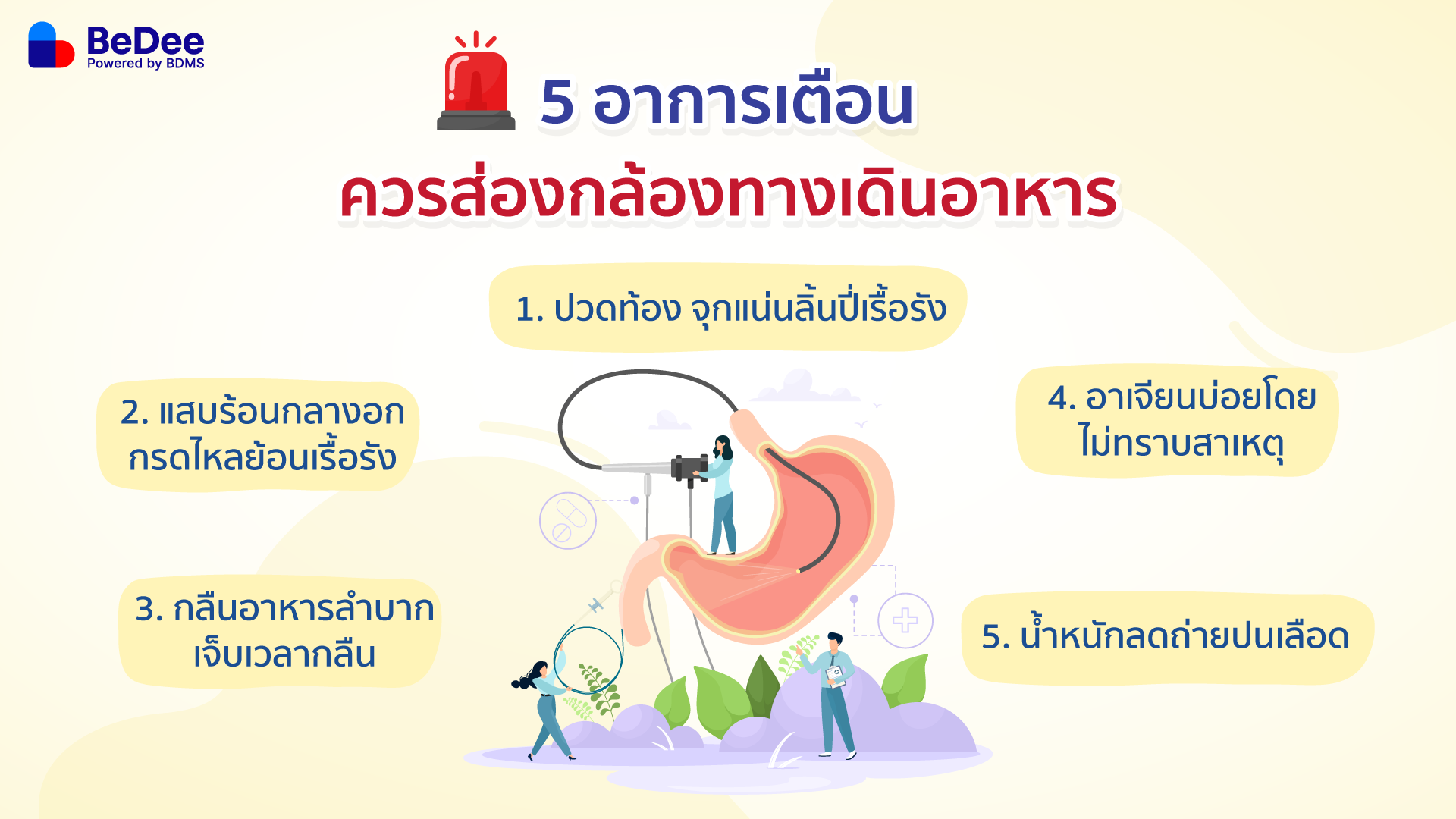 ใครที่ควรส่องกล้องทางเดินอาหาร
